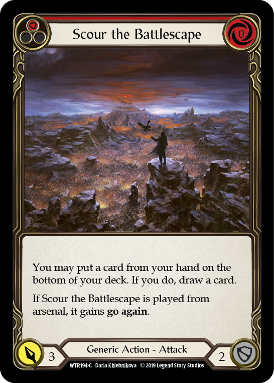 Scour the Battlescape (Red) [WTR194-C] (Welcome to Rathe)  Alpha Print Normal | Good Games Modbury