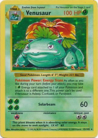 Venusaur (15/102) [Base Set Shadowless Unlimited] | Good Games Modbury