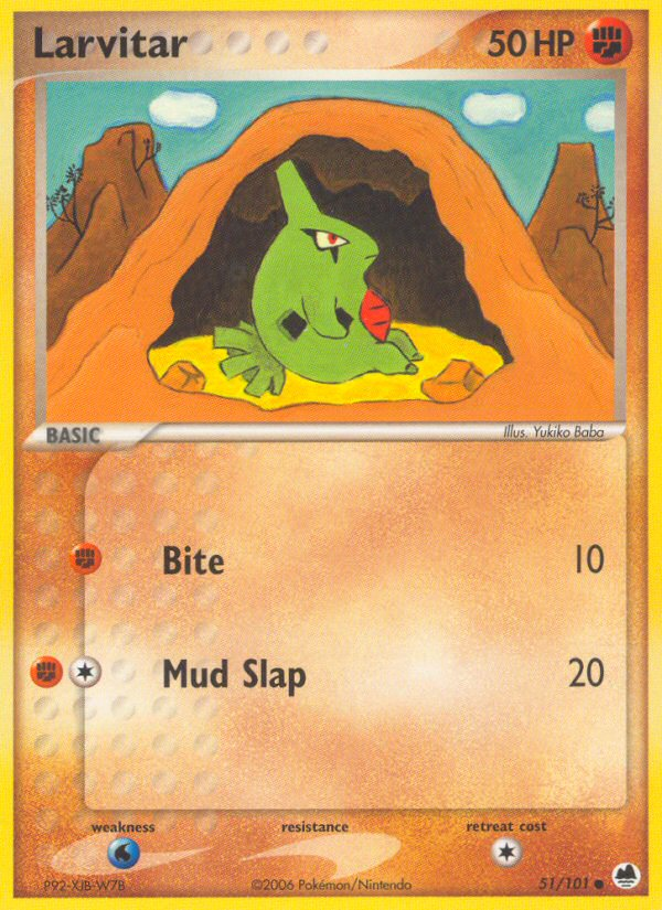 Larvitar (51/101) [EX: Dragon Frontiers] | Good Games Modbury