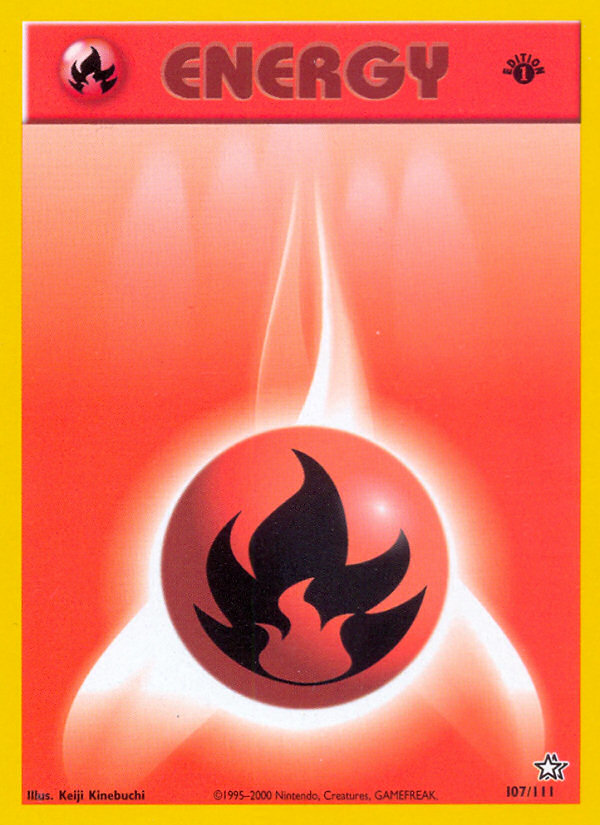 Fire Energy (107/111) [Neo Genesis 1st Edition] | Good Games Modbury