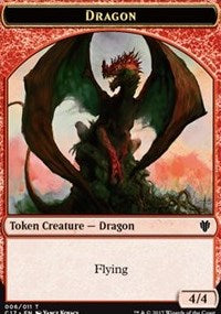 Dragon (006) // Gold Double-Sided Token [Commander 2017 Tokens] | Good Games Modbury