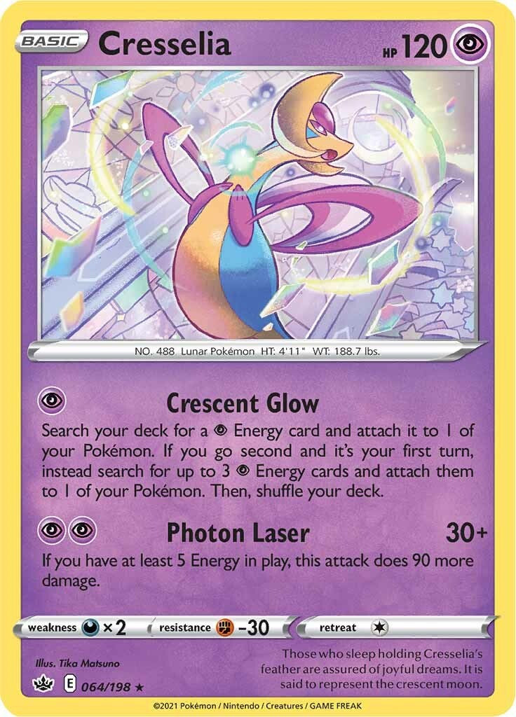 Cresselia (064/198) (Theme Deck Exclusive) [Sword & Shield: Chilling Reign] | Good Games Modbury