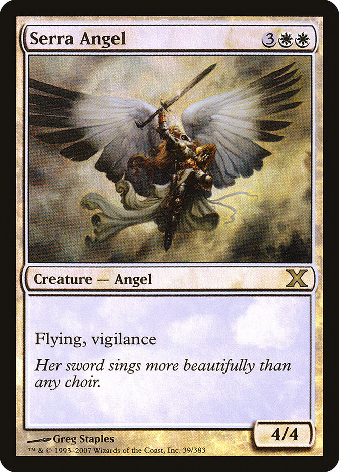 Serra Angel (Premium Foil) [Tenth Edition] | Good Games Modbury