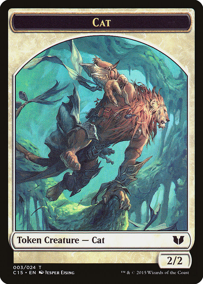 Spirit (023) // Cat Double-Sided Token [Commander 2015 Tokens] | Good Games Modbury