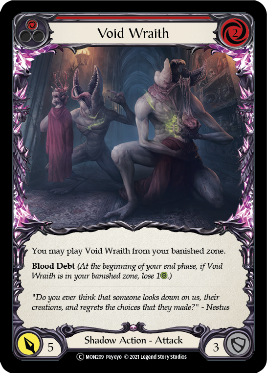 Void Wraith (Red) [U-MON209-RF] (Monarch Unlimited)  Unlimited Rainbow Foil | Good Games Modbury