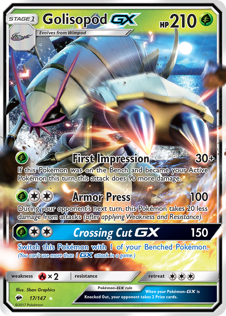 Golisopod GX (17/147) [Sun & Moon: Burning Shadows] | Good Games Modbury