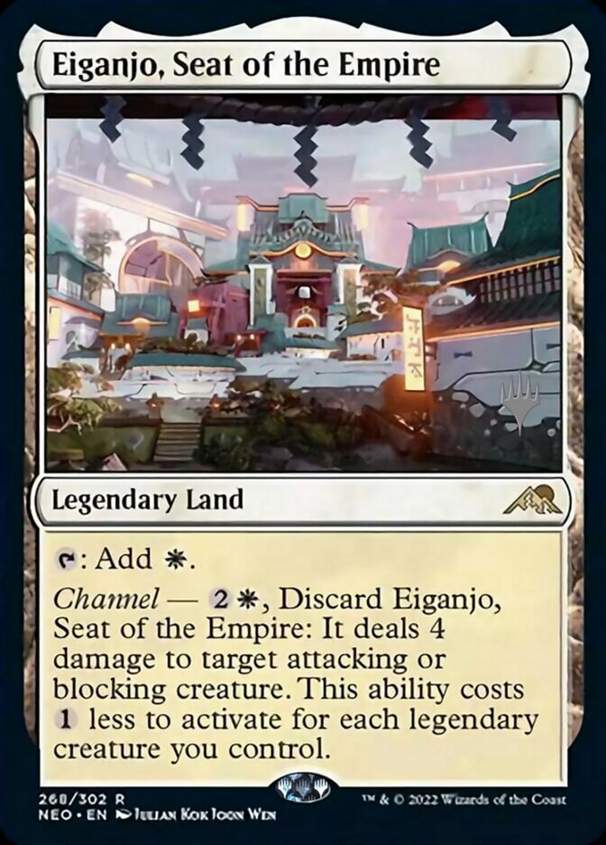 Eiganjo, Seat of the Empire (Promo Pack) [Kamigawa: Neon Dynasty Promos] | Good Games Modbury