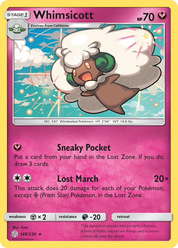 Whimsicott (148/236) [Sun & Moon: Cosmic Eclipse] | Good Games Modbury