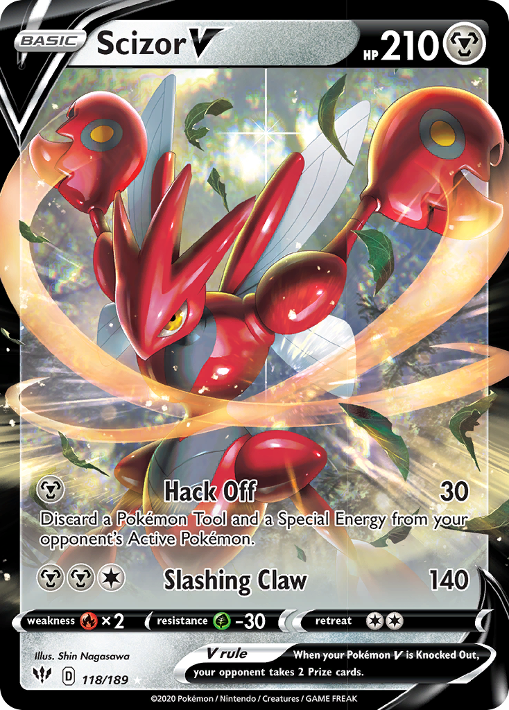 Scizor V (118/189) [Sword & Shield: Darkness Ablaze] | Good Games Modbury