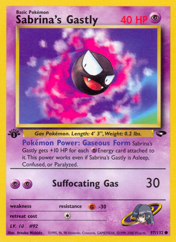 Sabrina's Gastly (97/132) [Gym Challenge 1st Edition] | Good Games Modbury