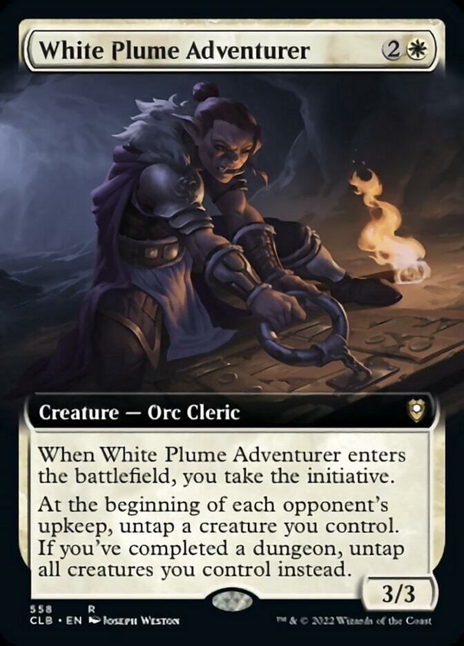 White Plume Adventurer (Extended Art) [Commander Legends: Battle for Baldur's Gate] | Good Games Modbury