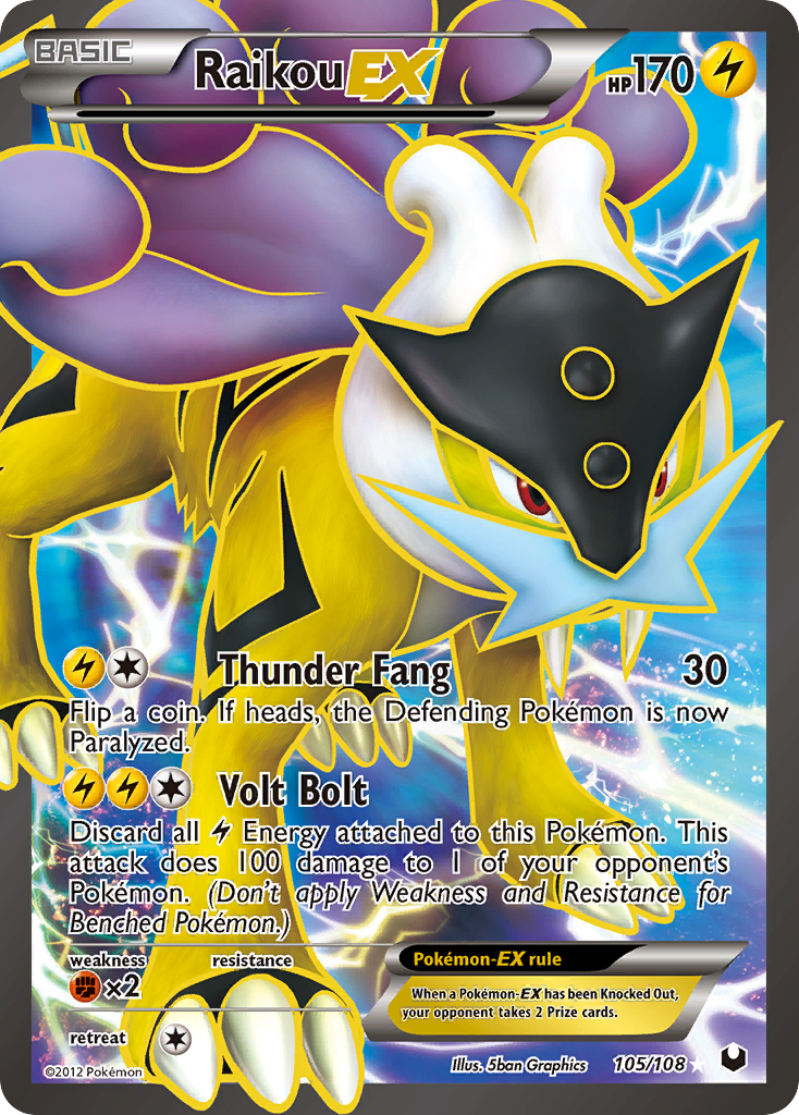 Raikou EX (105/108) [Black & White: Dark Explorers] | Good Games Modbury