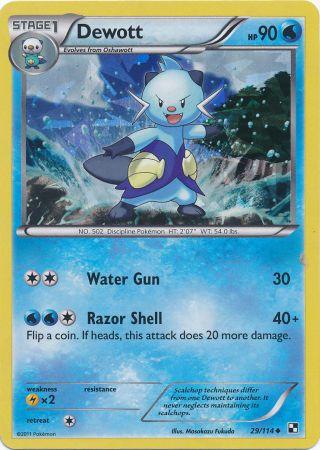 Dewott (29/114) (Cracked Ice Holo) [Black & White: Base Set] | Good Games Modbury