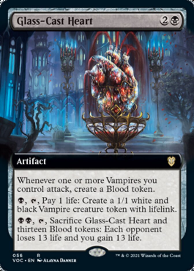 Glass-Cast Heart (Extended Art) [Innistrad: Crimson Vow Commander] | Good Games Modbury