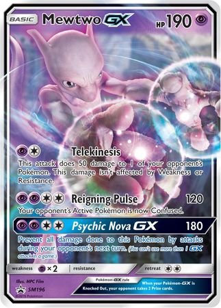 Mewtwo GX (SM196) (Jumbo Card) [Sun & Moon: Black Star Promos] | Good Games Modbury