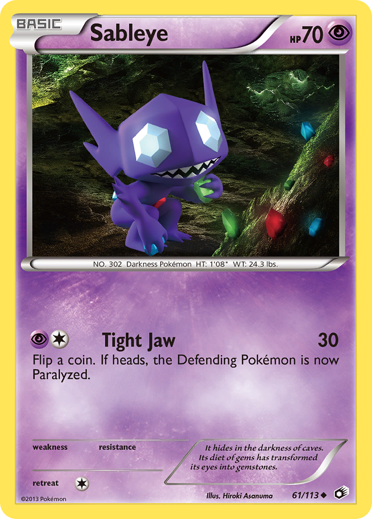 Sableye (61/113) [Black & White: Legendary Treasures] | Good Games Modbury