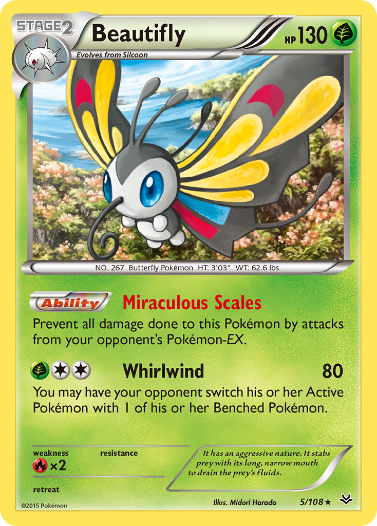 Beautifly (5/108) [XY: Roaring Skies] | Good Games Modbury