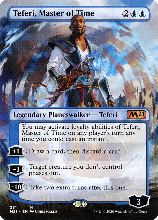 Teferi, Master of Time (Borderless) [Core Set 2021] | Good Games Modbury