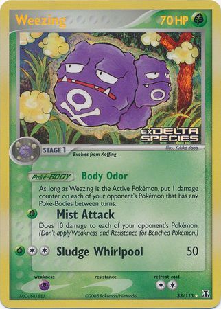 Weezing (33/113) (Stamped) [EX: Delta Species] | Good Games Modbury