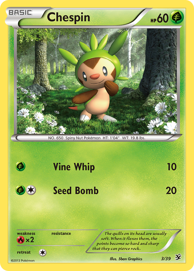 Chespin (3/39) [XY: Kalos Starter Set] | Good Games Modbury