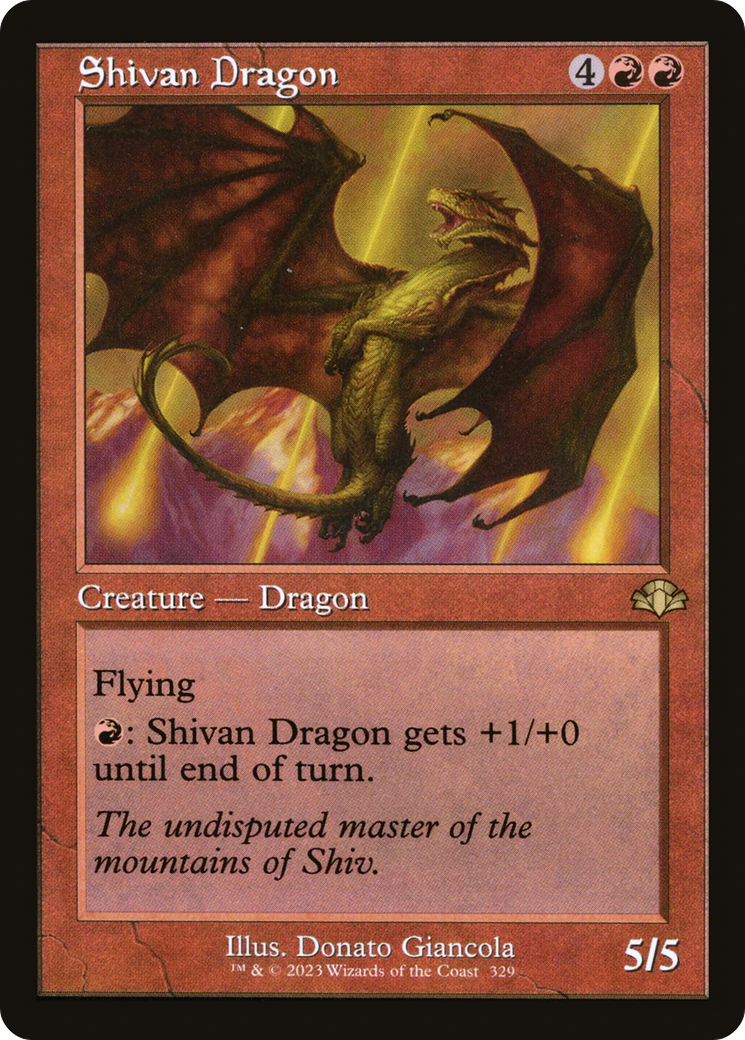 Shivan Dragon (Retro) [Dominaria Remastered] | Good Games Modbury