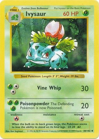 Ivysaur (30/102) [Base Set Shadowless Unlimited] | Good Games Modbury