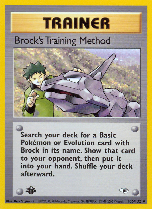 Brock's Training Method (106/132) [Gym Heroes 1st Edition] | Good Games Modbury