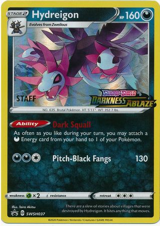 Hydreigon (SWSH037) (Staff Prerelease Promo) [Sword & Shield: Black Star Promos] | Good Games Modbury