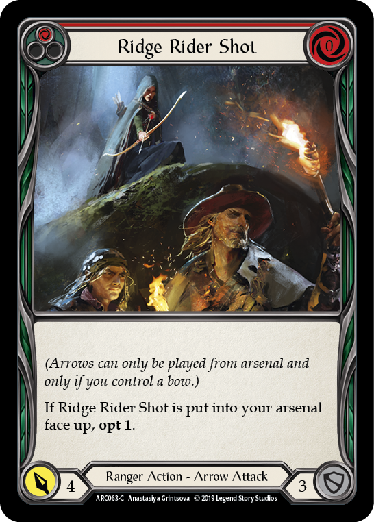 Ridge Rider Shot (Red) [ARC063-C] (Arcane Rising)  1st Edition Rainbow Foil | Good Games Modbury