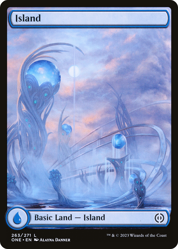 Island (263) (Full-Art) [Phyrexia: All Will Be One] | Good Games Modbury