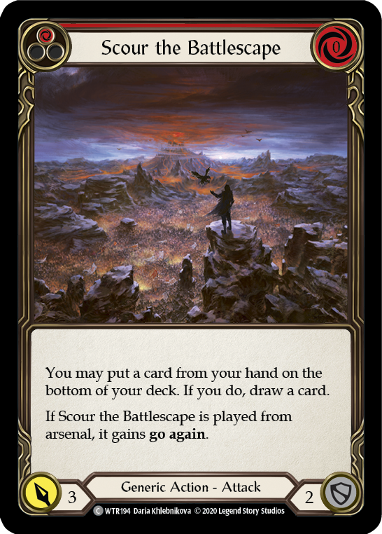 Scour the Battlescape (Red) [U-WTR194] (Welcome to Rathe Unlimited)  Unlimited Rainbow Foil | Good Games Modbury