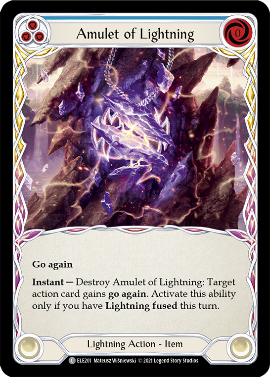 Amulet of Lightning [ELE201] (Tales of Aria)  1st Edition Rainbow Foil | Good Games Modbury
