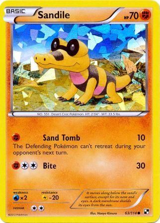 Sandile (63/114) (Cracked Ice Holo) [Black & White: Base Set] | Good Games Modbury