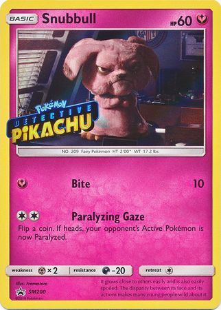 Snubbull Detective (SM200) (Pikachu Stamped) [Sun & Moon: Black Star Promos] | Good Games Modbury