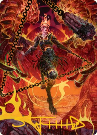 Zariel, Archduke of Avernus Art Card (Gold-Stamped Signature) [Dungeons & Dragons: Adventures in the Forgotten Realms Art Series] | Good Games Modbury