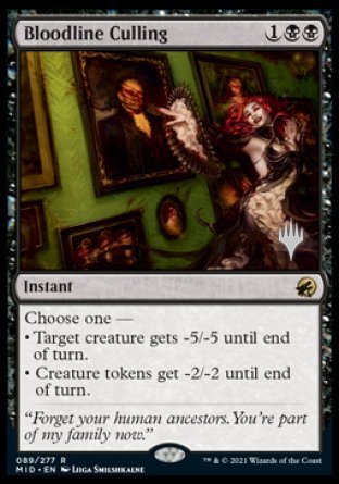 Bloodline Culling (Promo Pack) [Innistrad: Midnight Hunt Promos] | Good Games Modbury