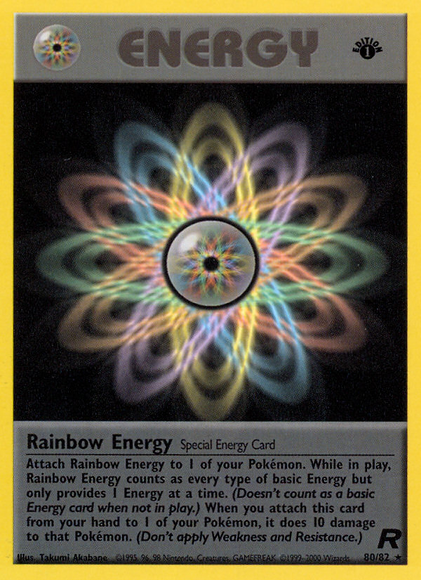 Rainbow Energy (80/82) [Team Rocket 1st Edition] | Good Games Modbury