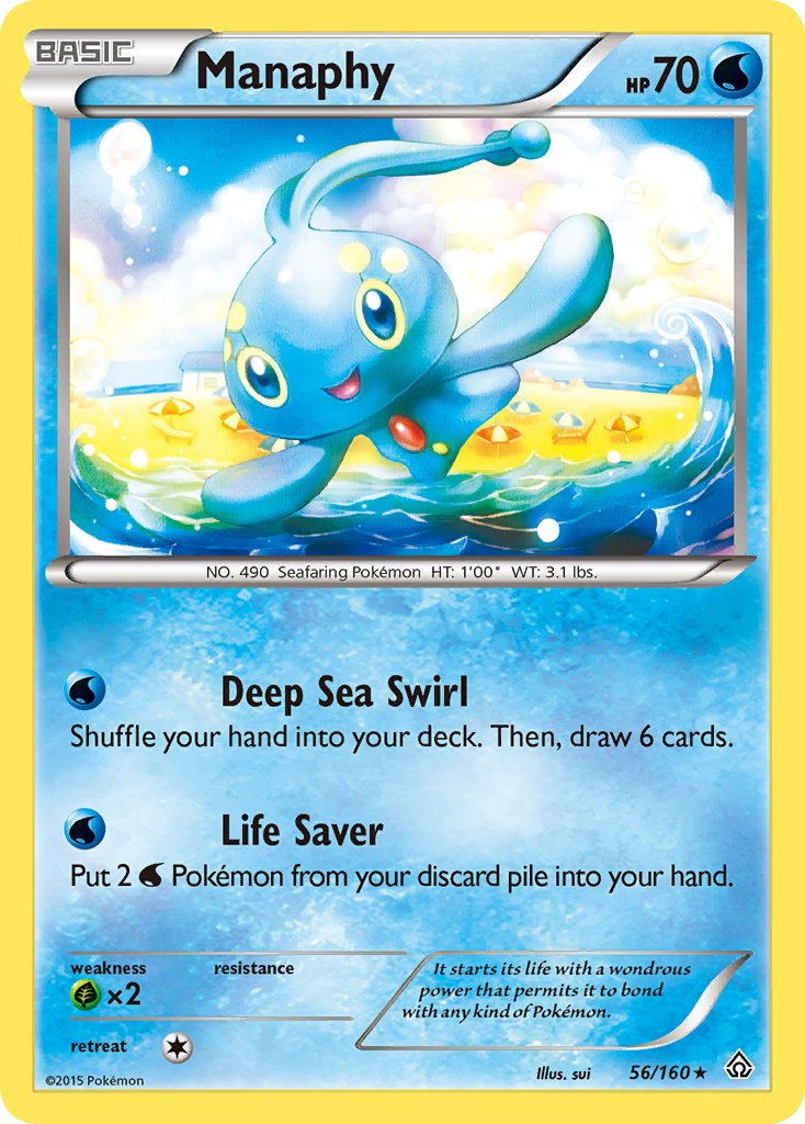 Manaphy (56/160) (Battle Arena Deck Exclusive) (Theme Deck Exclusive) [XY: Primal Clash] | Good Games Modbury