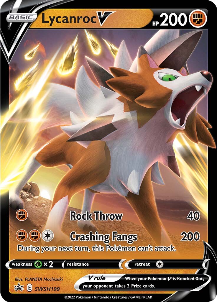 Lycanroc V (SWSH199) [Sword & Shield: Black Star Promos] | Good Games Modbury