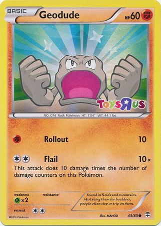 Geodude (43/83) (Toys R Us Promo) [XY: Generations] | Good Games Modbury