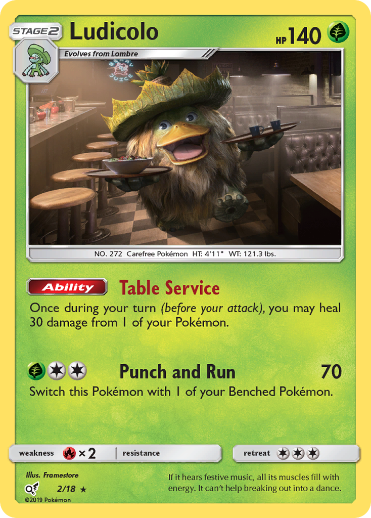 Ludicolo (2/18) [Sun & Moon: Detective Pikachu] | Good Games Modbury