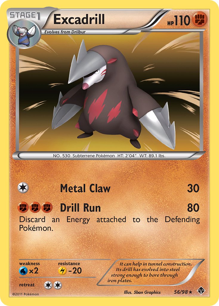 Excadrill (56/98) (Cosmos Holo) (Blister Exclusive) [Black & White: Emerging Powers] | Good Games Modbury