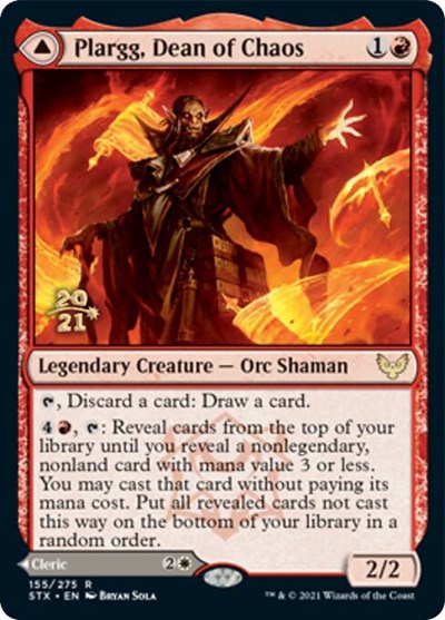 Plargg, Dean of Chaos // Augusta, Dean of Order [Strixhaven: School of Mages Prerelease Promos] | Good Games Modbury