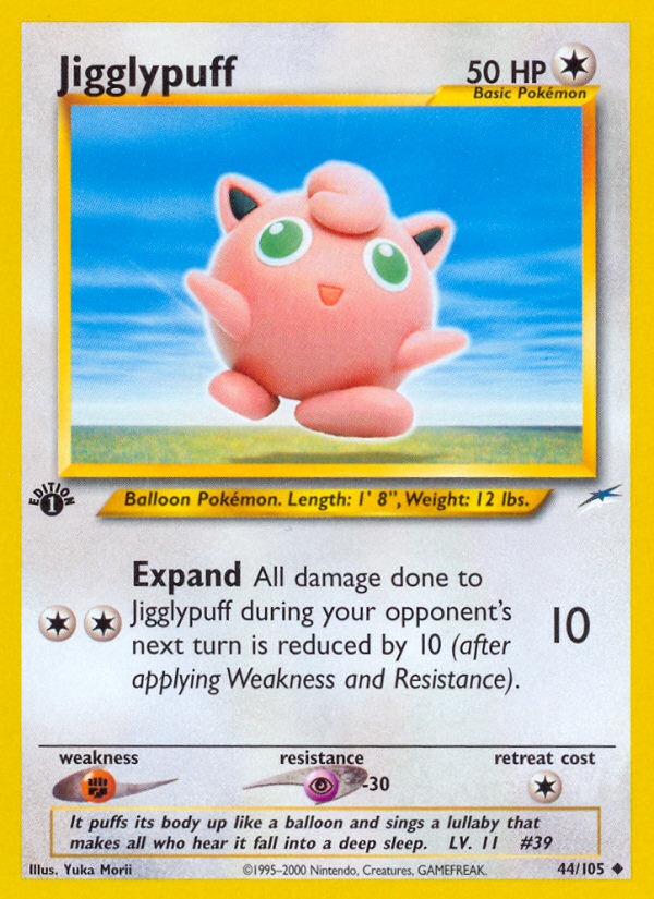 Jigglypuff (44/105) [Neo Destiny 1st Edition] | Good Games Modbury