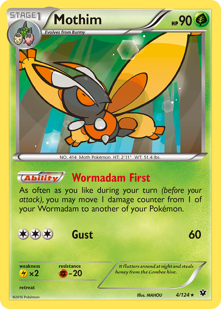 Mothim (4/124) [XY: Fates Collide] | Good Games Modbury