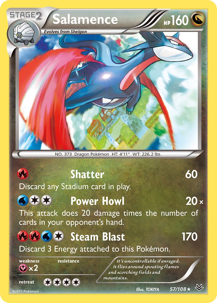 Salamence (57/108) (Theme Deck Exclusive) [XY: Roaring Skies] | Good Games Modbury