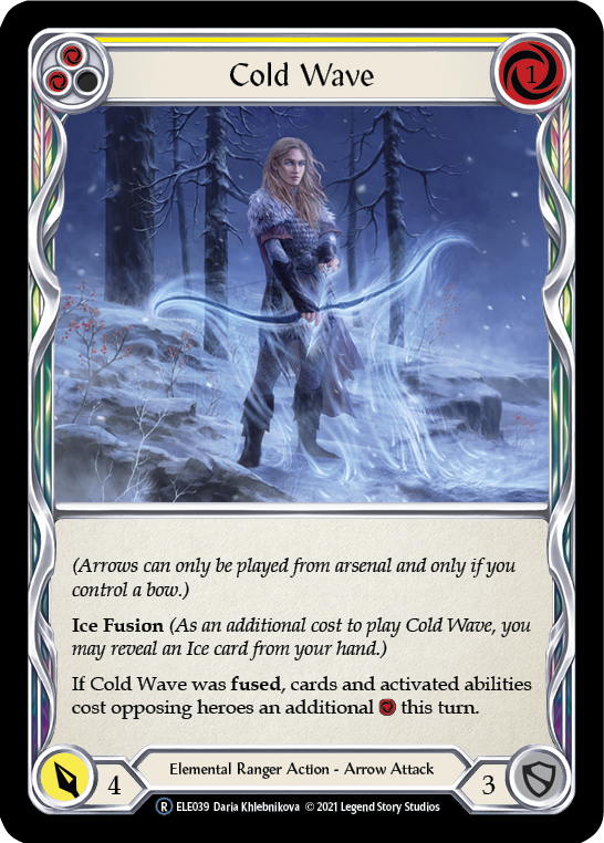 Cold Wave (Yellow) [U-ELE039] (Tales of Aria Unlimited)  Unlimited Rainbow Foil | Good Games Modbury