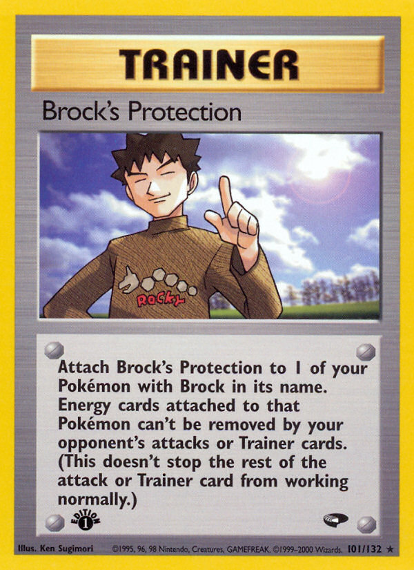 Brock's Protection (101/132) [Gym Challenge 1st Edition] | Good Games Modbury