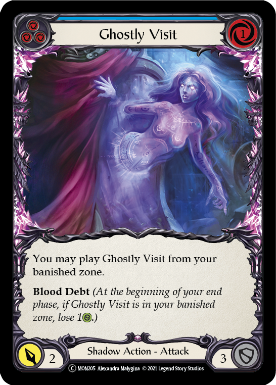 Ghostly Visit (Blue) [U-MON205-RF] (Monarch Unlimited)  Unlimited Rainbow Foil | Good Games Modbury