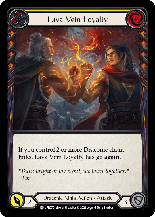 Lava Vein Loyalty (Yellow) [UPR070] (Uprising)  Rainbow Foil | Good Games Modbury